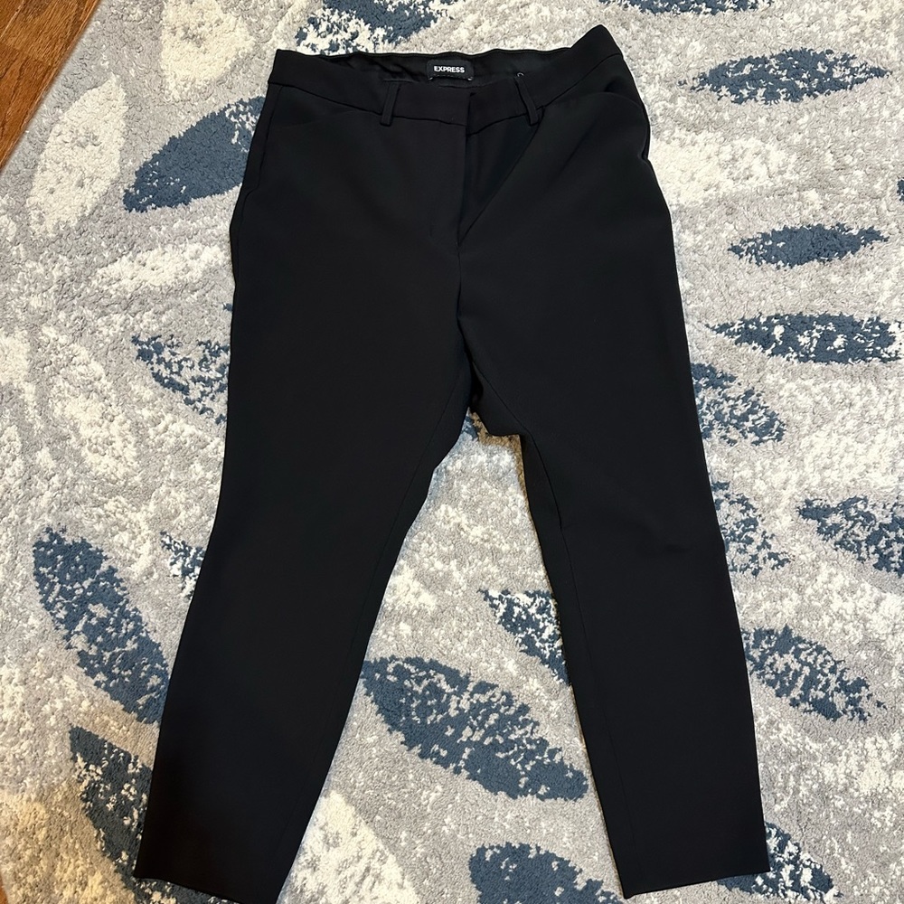 Express Soft Twill Ankle Pants Black Size 12s